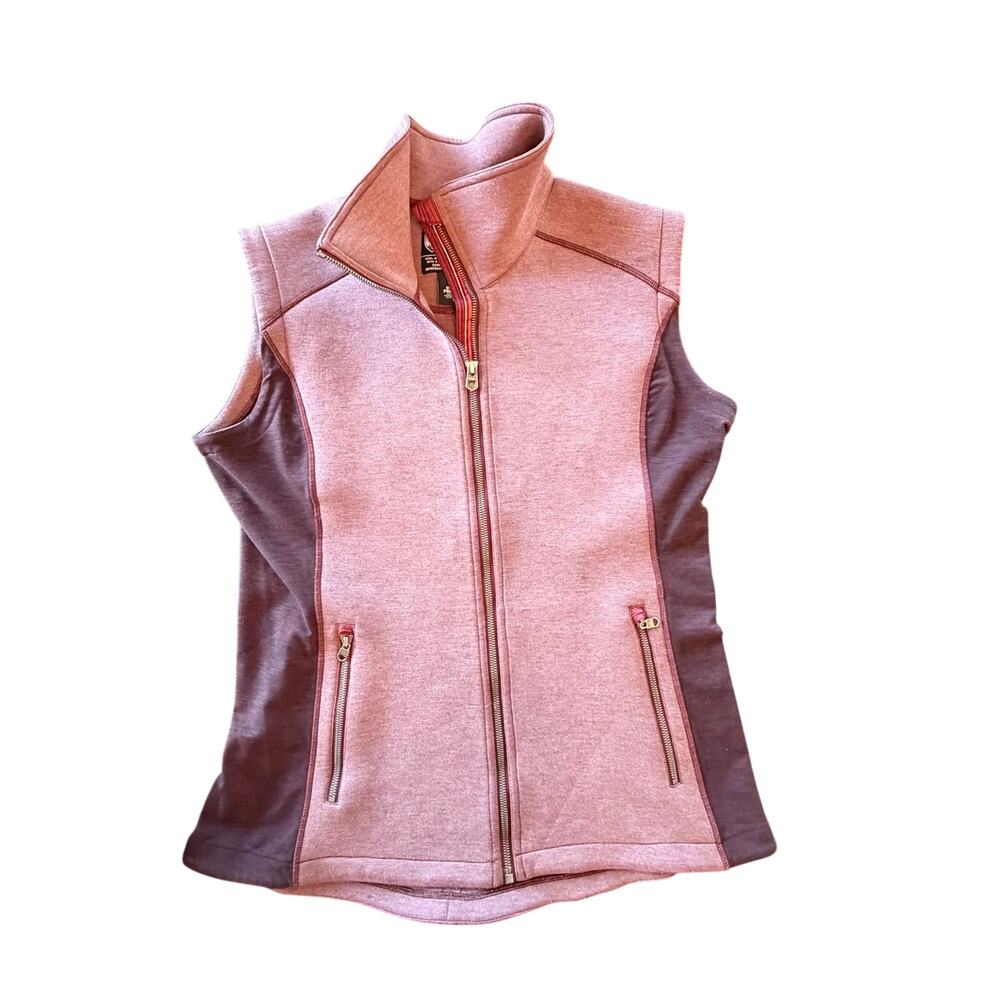 Kuhl Projekt Womens Full Zip Fleece Vest Purple Heather Large Hiking Trekking